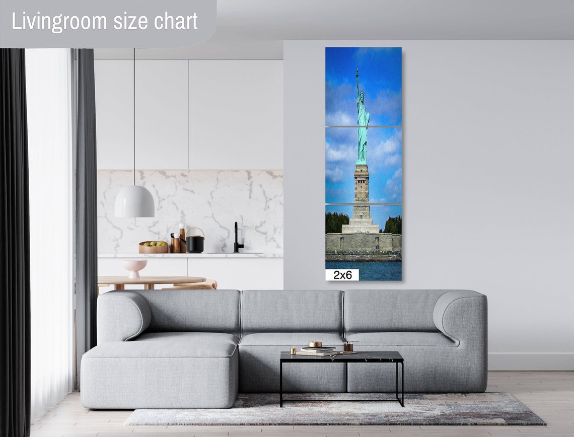 Statue of Liberty Full Length on Liberty Island Blue Sky Travel Poster - Image 3
