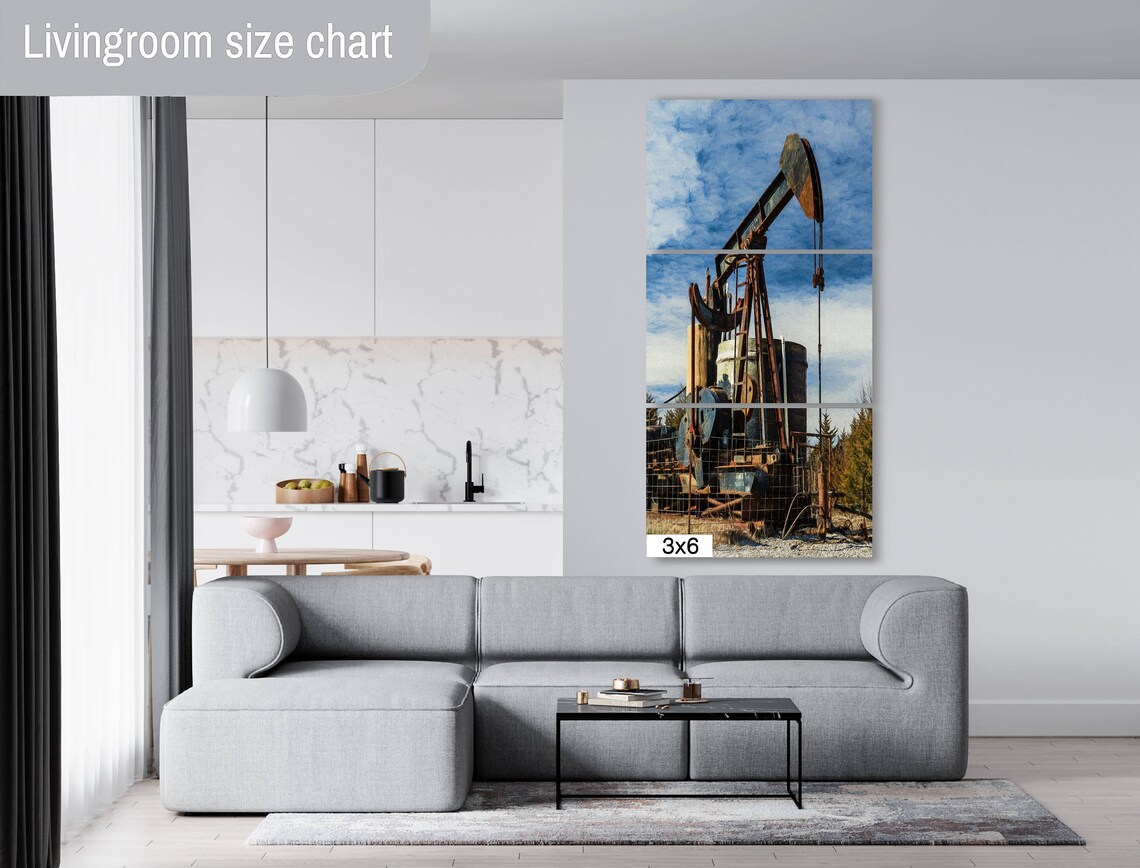 Tulsa Pump Jack and Oil Well Wall Poster Print - Image 2
