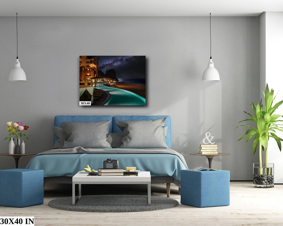 Grand Solmar Resort Cabo Night Pool Milky Way Starry Sky Poster - Image 5