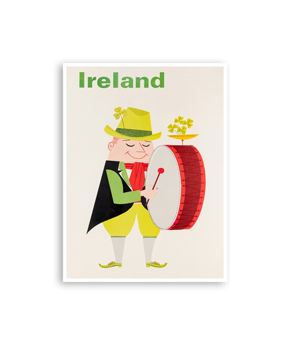 Ireland Travel Poster, Irish Travel Poster Art Print