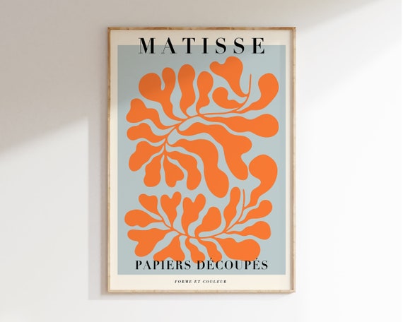 Matisse Abstract Flower Art Print, Mid-Century
