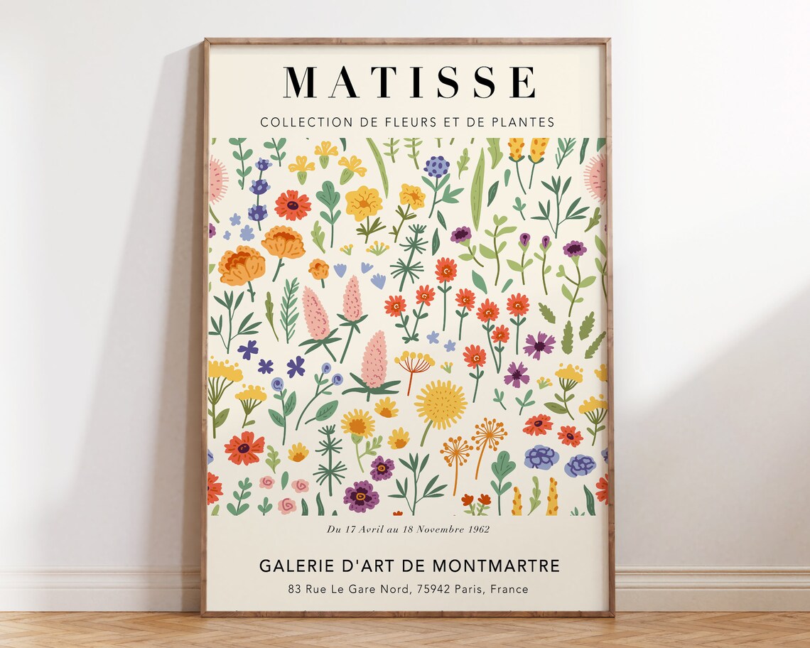 Matisse Flowers Botanical Exhibition Poster Print