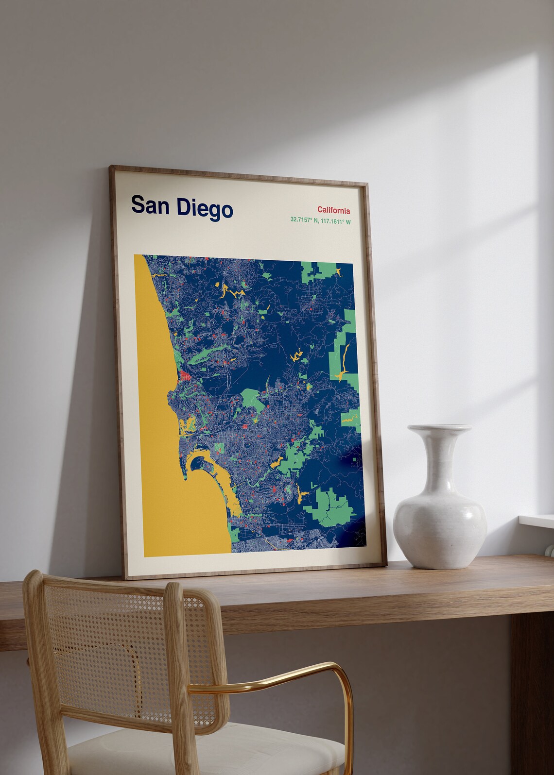 San Diego Map Poster, Travel Map Wall Art - Image 2