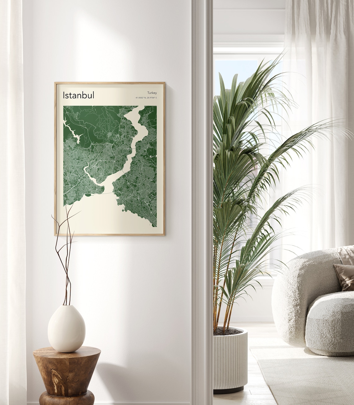 Istanbul Map Poster, Travel and City Map Art Print - Image 2