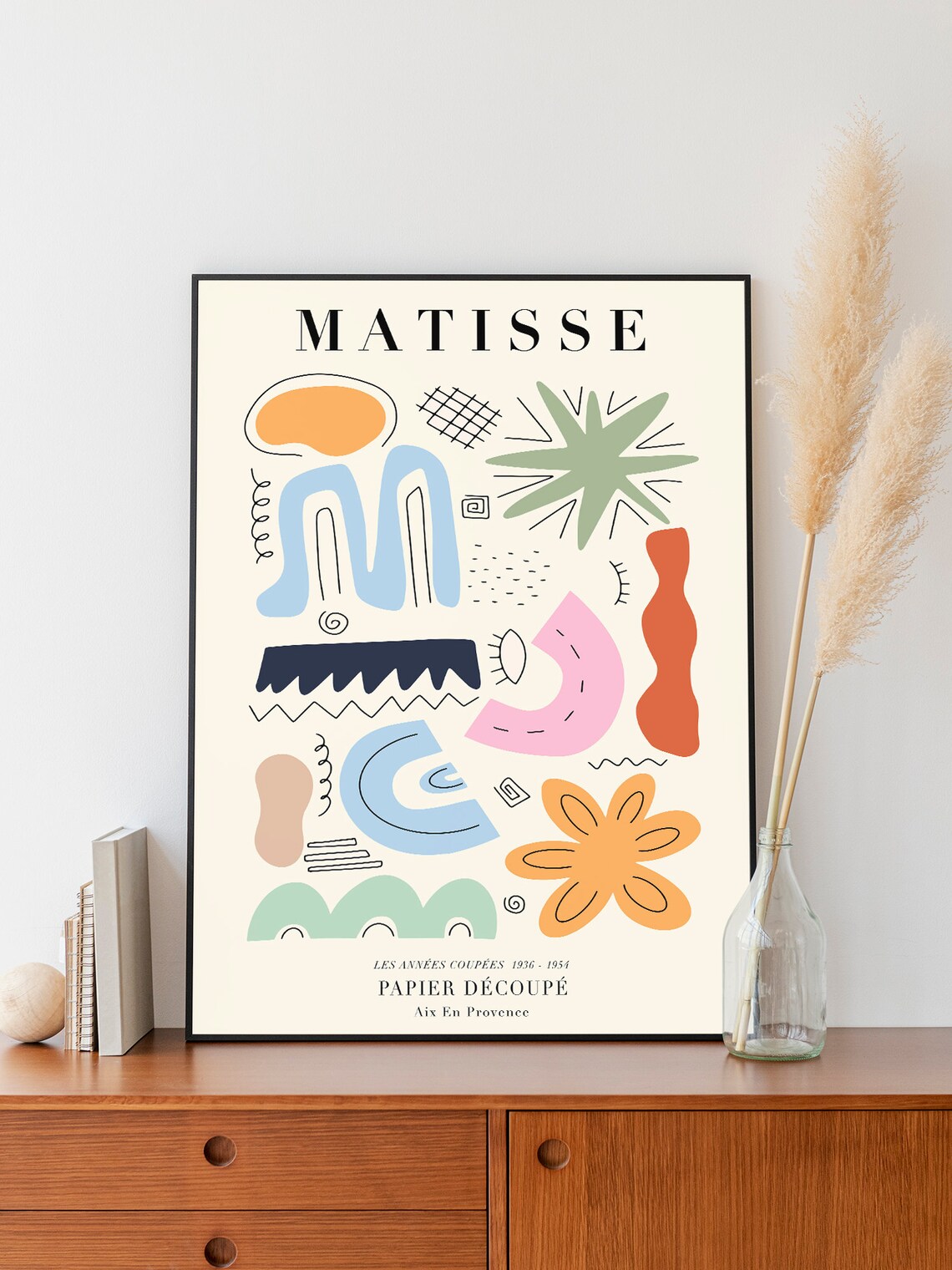 Matisse Playful Abstract Shapes Papier Decoupe 1936-1954 Collage Poster - Image 2