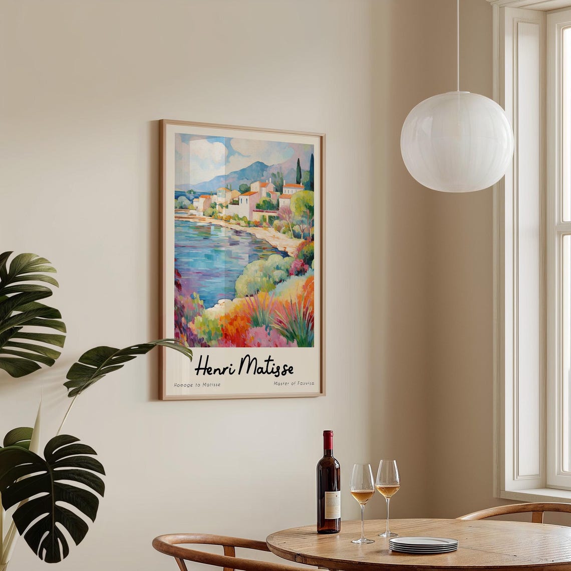 Henri Matisse Homage Coastal Bay Town Fauvism Exhibition Print - Image 2
