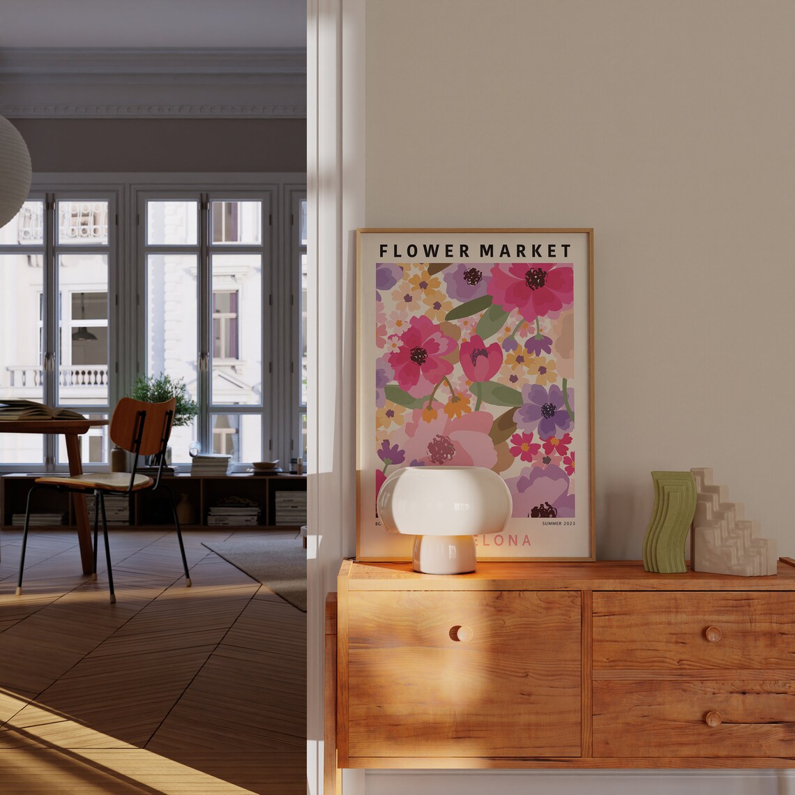 Barcelona Flower Market Poster, Botanical Art Print - Image 2