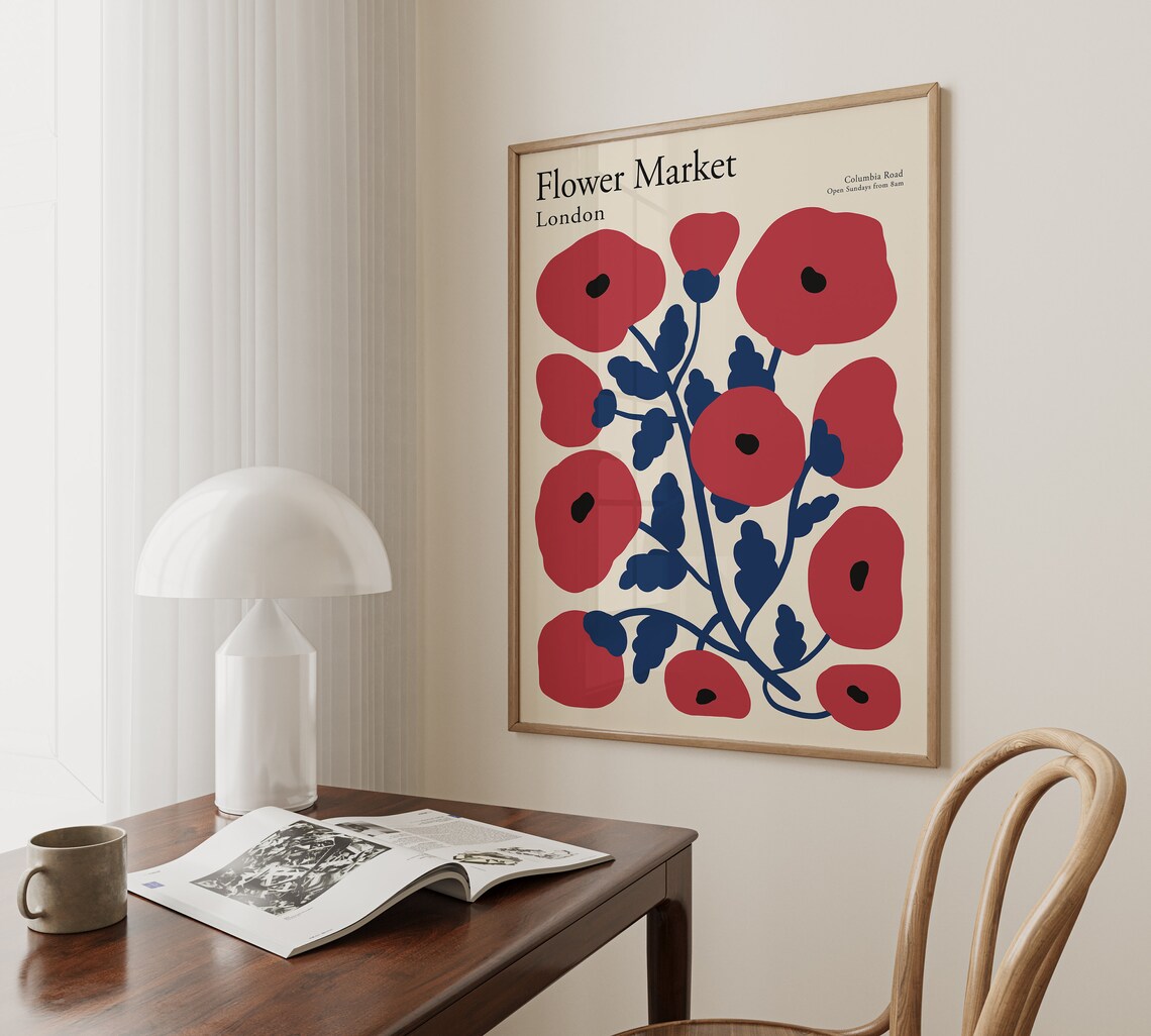 Columbia Road Flower Market, Matisse-Inspired Art Print - Image 2