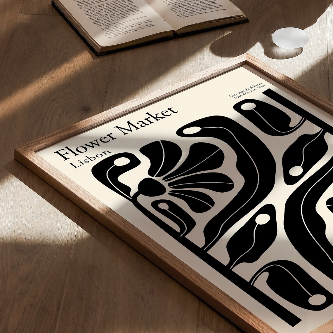 Flower Market Lisbon Poster, Matisse-Inspired Botanical Print - Image 3