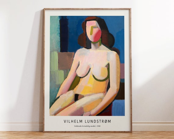 Vilhelm Lundstrm Exhibition Art Print Seated Model Painting Danish Modernism Wall Art Poster Museum Art Gallery Poster V056