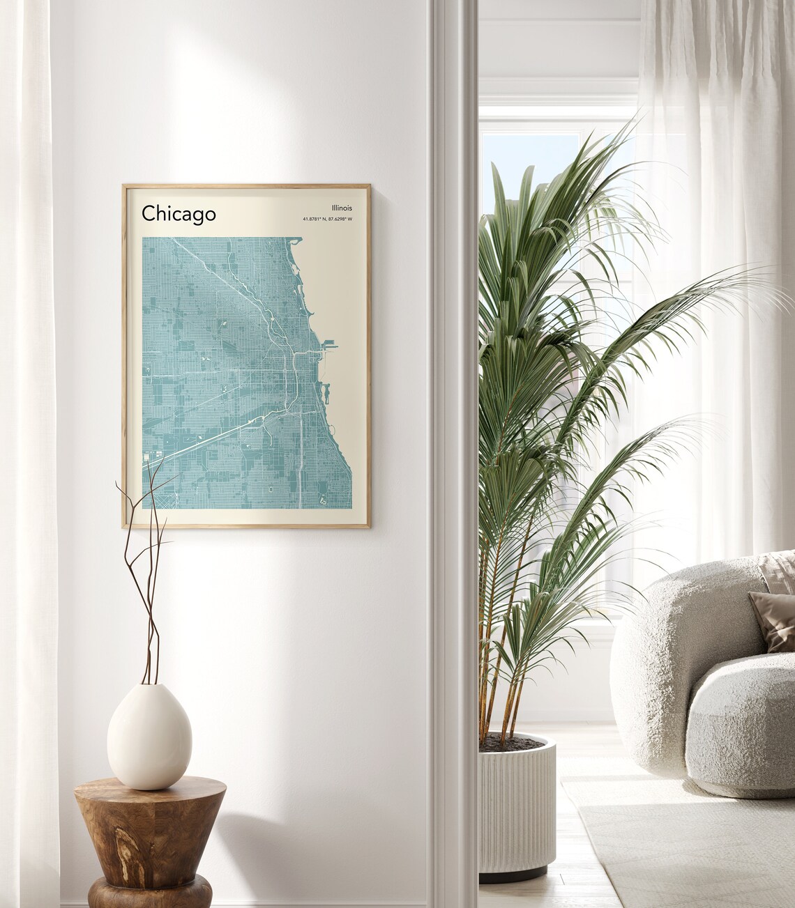 Chicago City Map Print, Color City Map Poster - Image 3