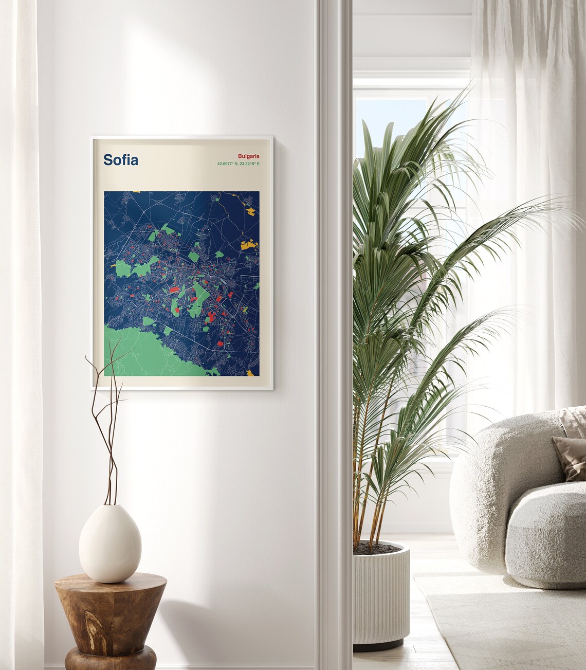 Sofia Bulgaria Map Poster, Travel Poster - Image 2
