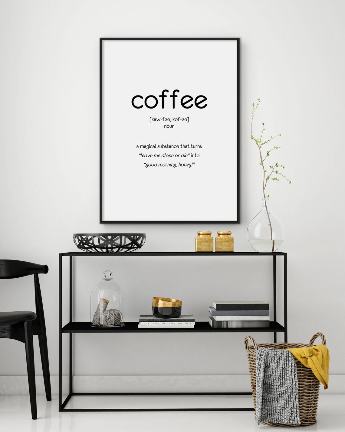 Sale Funny Coffee Quote Coffee Poster Coffee Coffee Quotes Coffee Lovers Gift Coffee Definition Print - Image 3