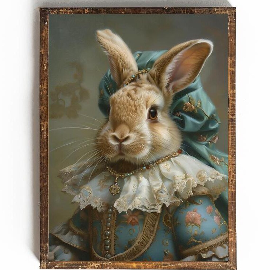 Funny Easter Bunny, Victorian Rabbit Decor
