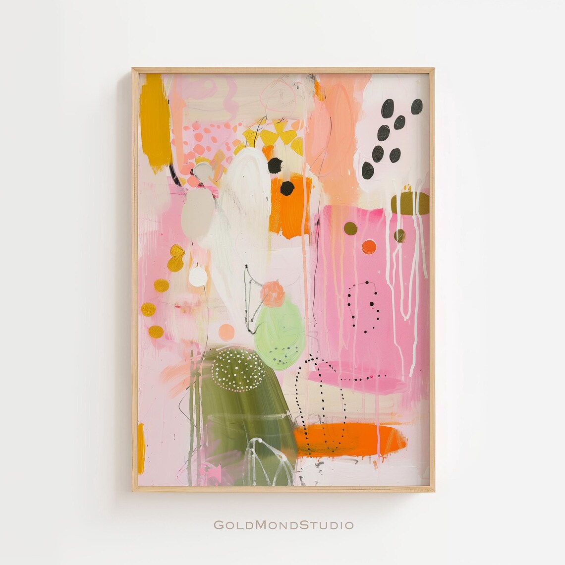Modern Abstract Art, Minimalist Living Room Print
