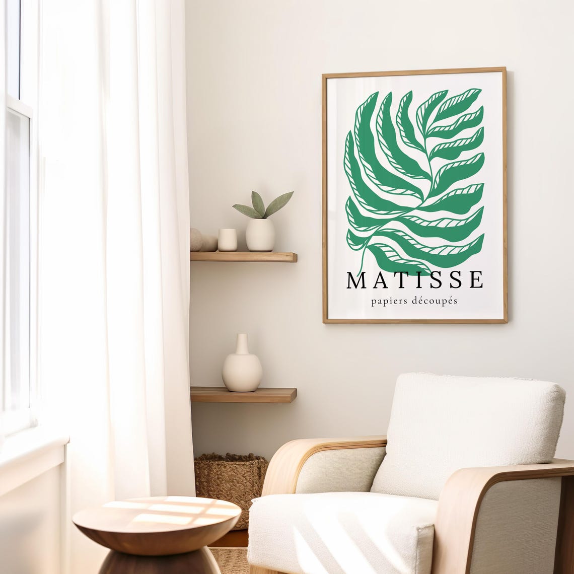 Matisse Green Leaf Cut Out Papiers Decoupes Botanical Art Poster - Image 2