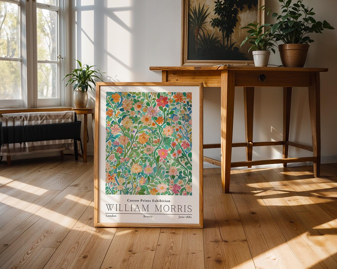 William Morris Vintage Poster, Textile Wall Art - Image 3