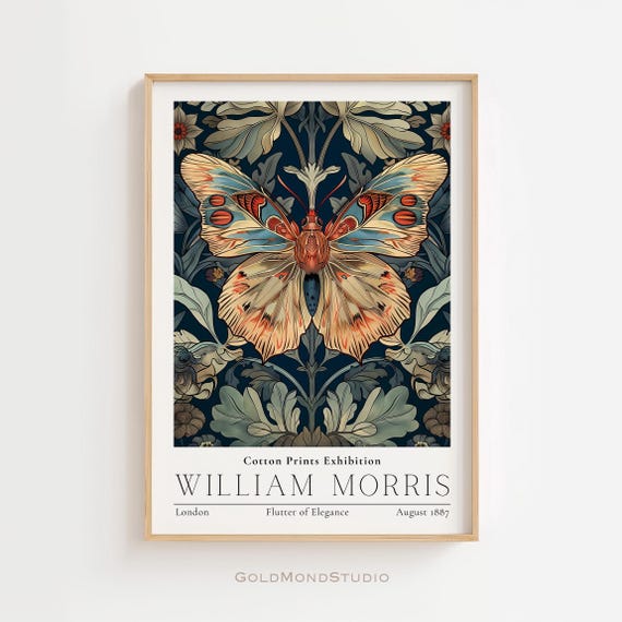 William Morris Poster Morris Print Vintage Wall Art Butterfly Wall Art Morris Poster Wall Decor Living Room Wall Art