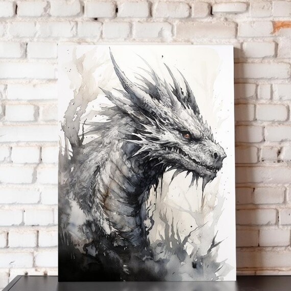 Dragon Metal Poster Dragon Wall Art Dragon Print 8x10 12x16 16x20