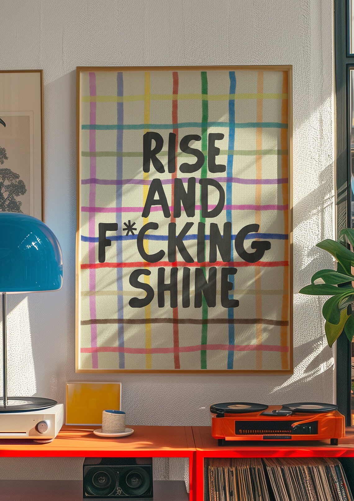 Rise And Fking Shine Motivational Typography Art Print - Image 3