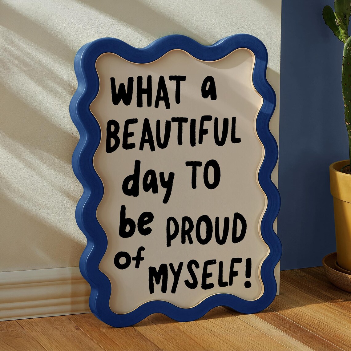 Beautiful Day to Be Proud of Myself Self Love Handwritten Quote Poster - Image 2