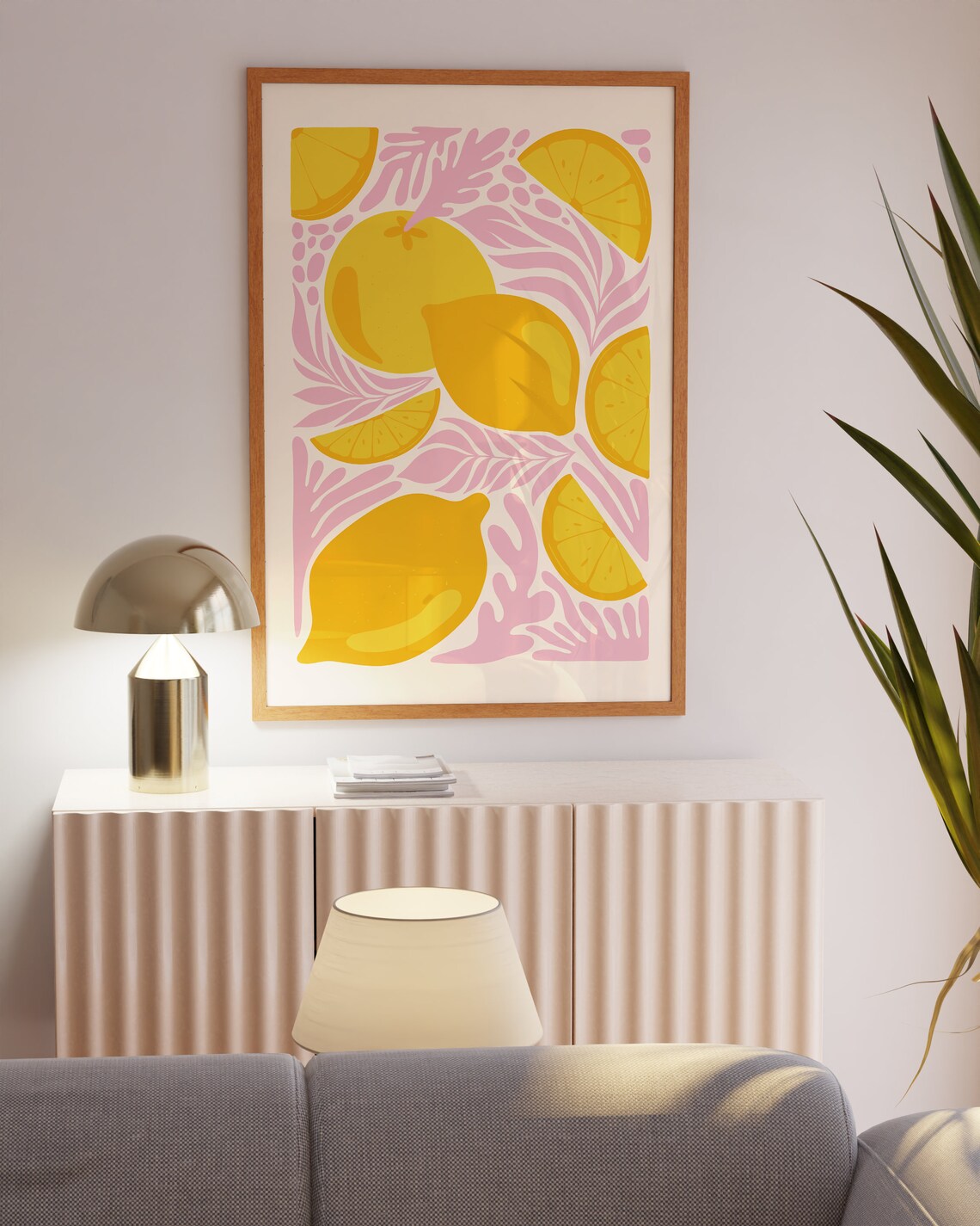 Lemons Art Print, Modern Kitchen Wall Decor - Image 3
