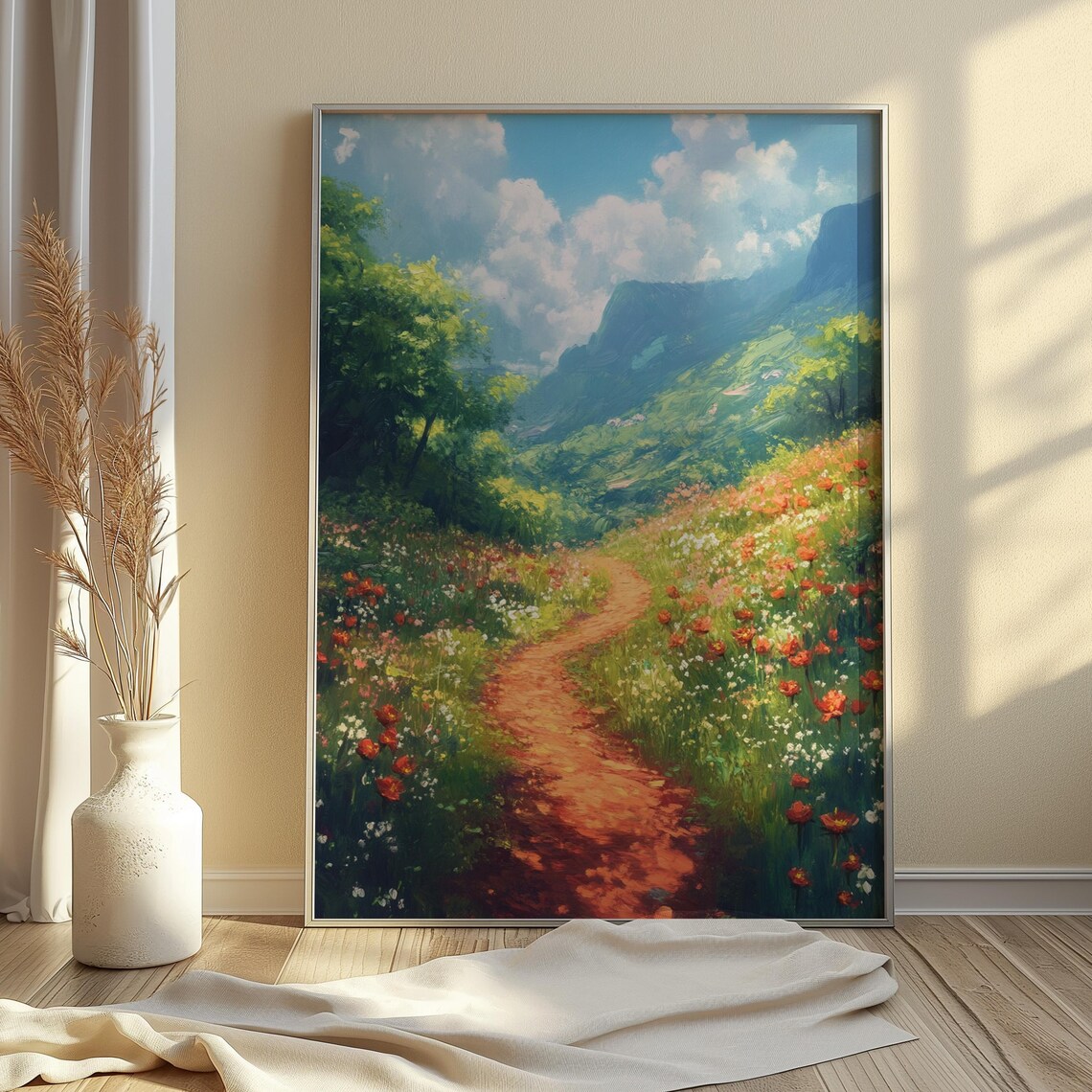 Mexican Landscape Portrait, Oil Painting - Image 2
