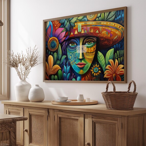 Mexican Wall Art Print, Gift for Her