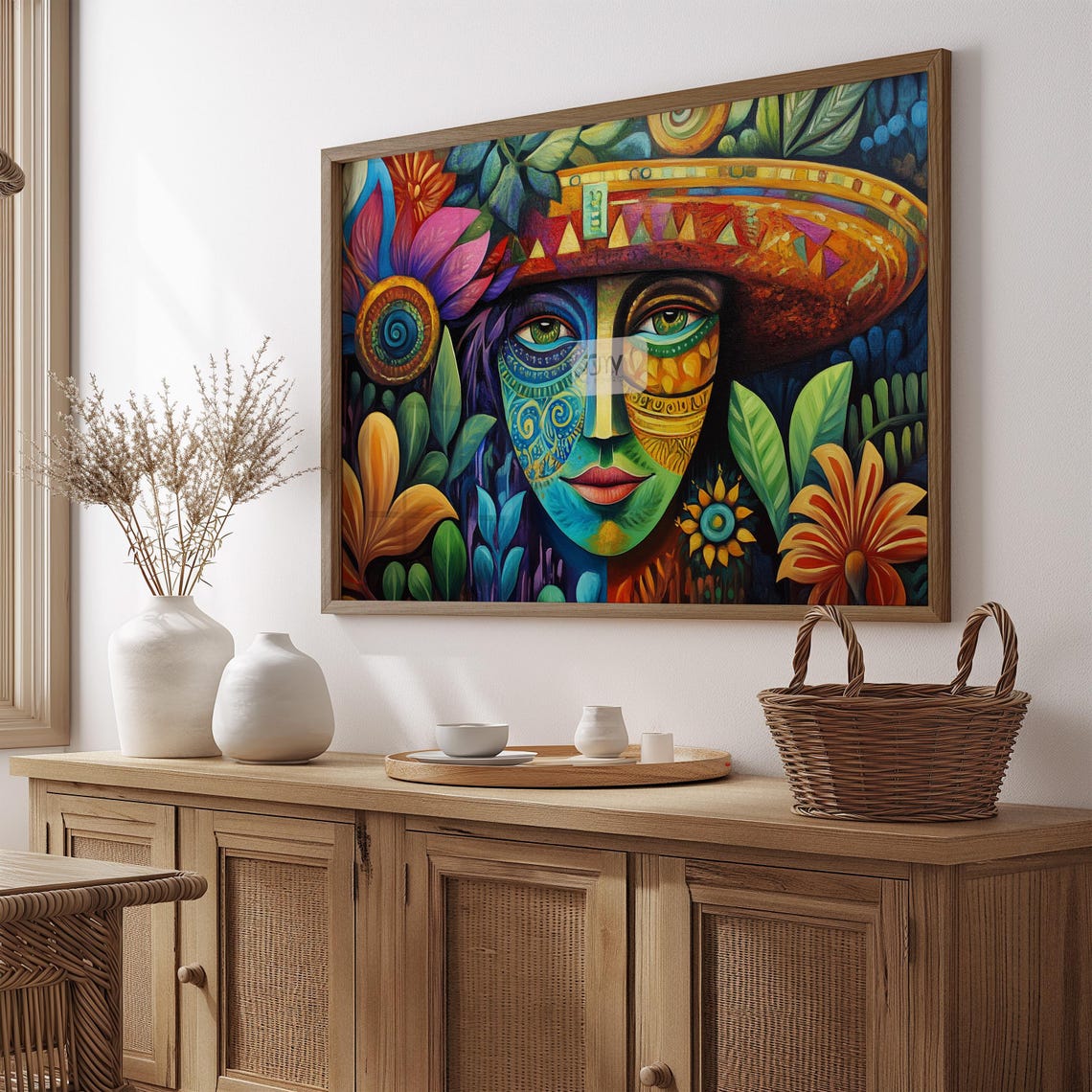 Mexican Wall Art Print, Gift for Her