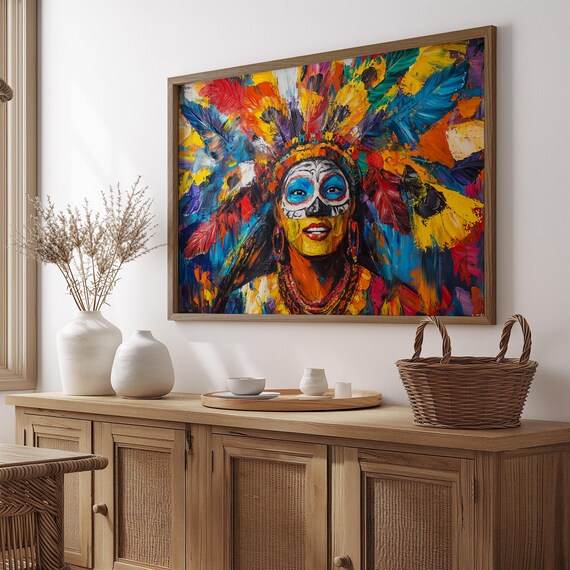 Mexican Wall Art Print, Gift For Her