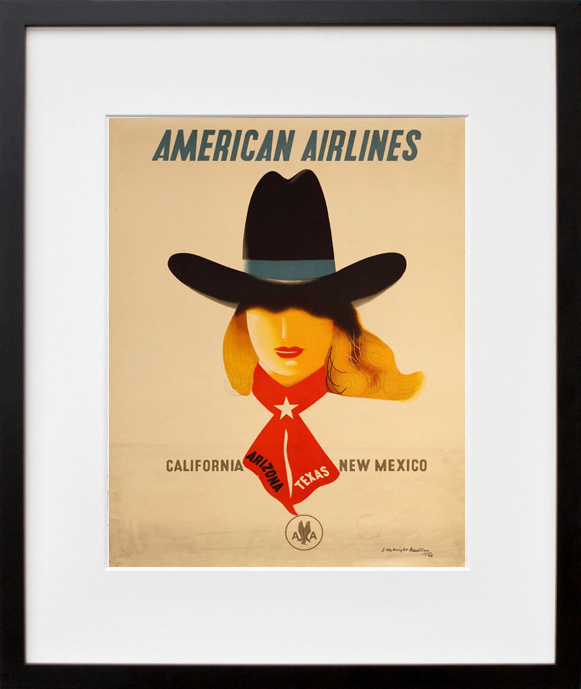 Western Travel Art Vintage Texas Poster Print - Image 2