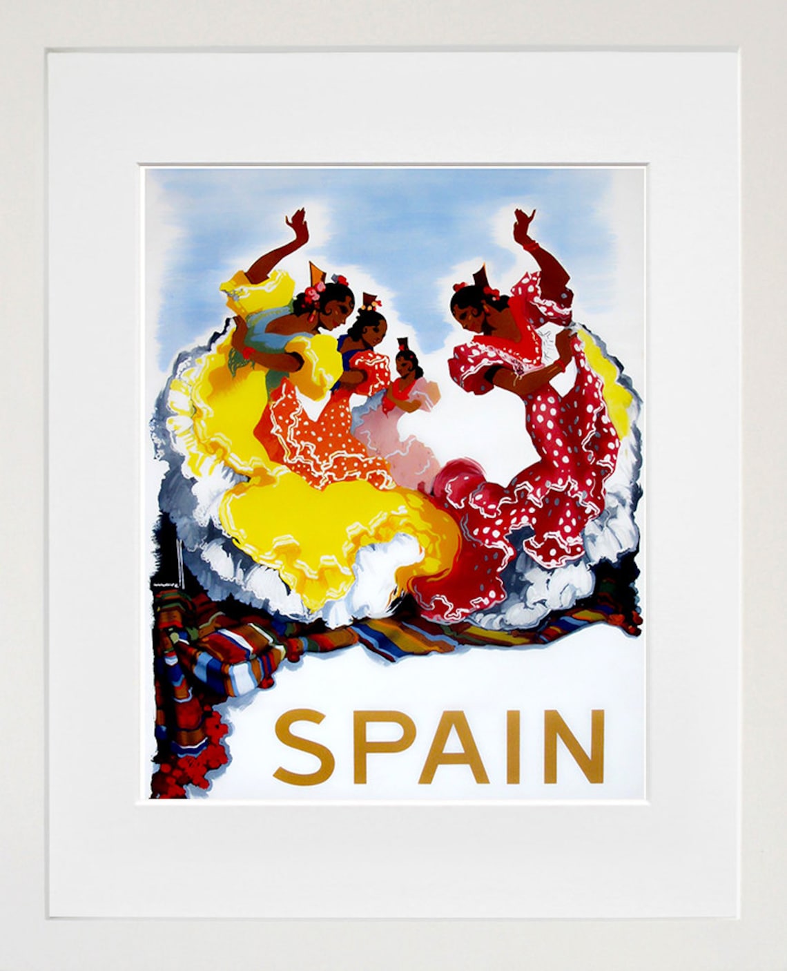 Spain Vintage Travel Poster, European Wall Art Print