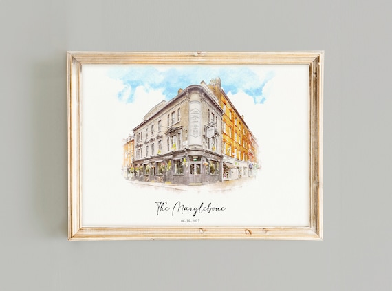 Custom Watercolor House Portrait, Closing Gift Art Print