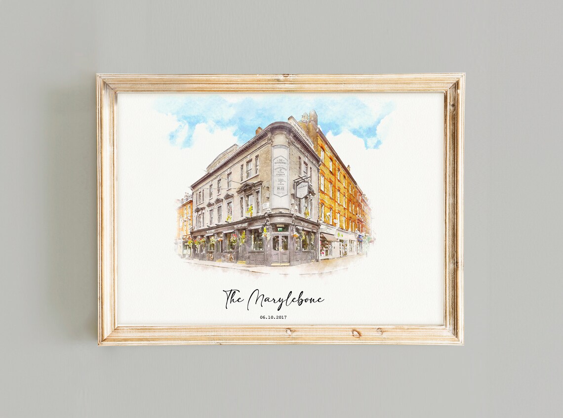 Custom Watercolor House Portrait, Closing Gift Art Print