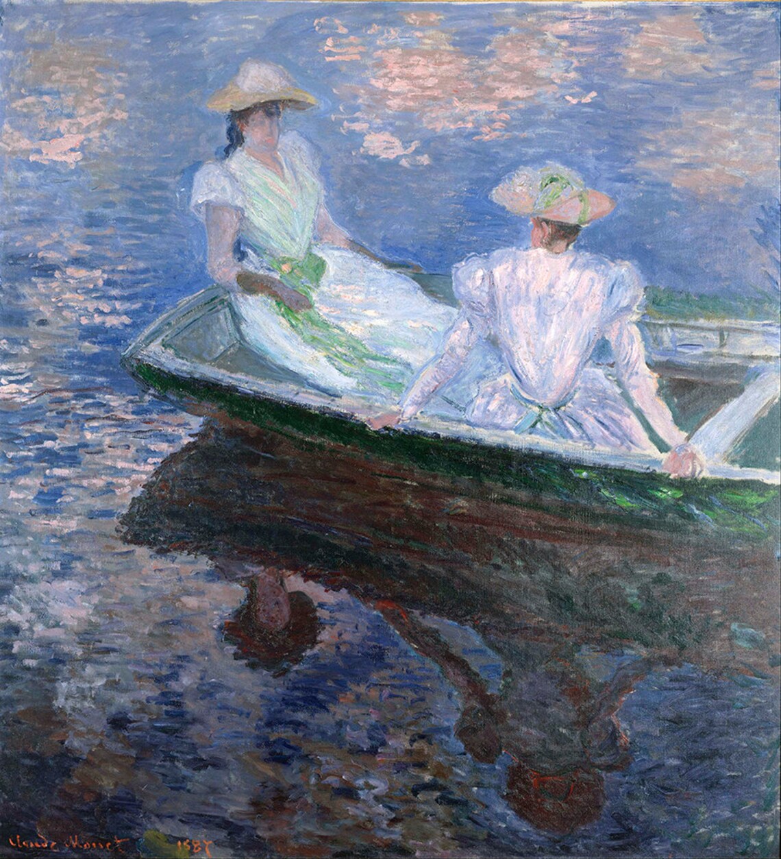 Claude Monet On The Boat Fine Art Glice 1887 Sku 0082 - Image 2
