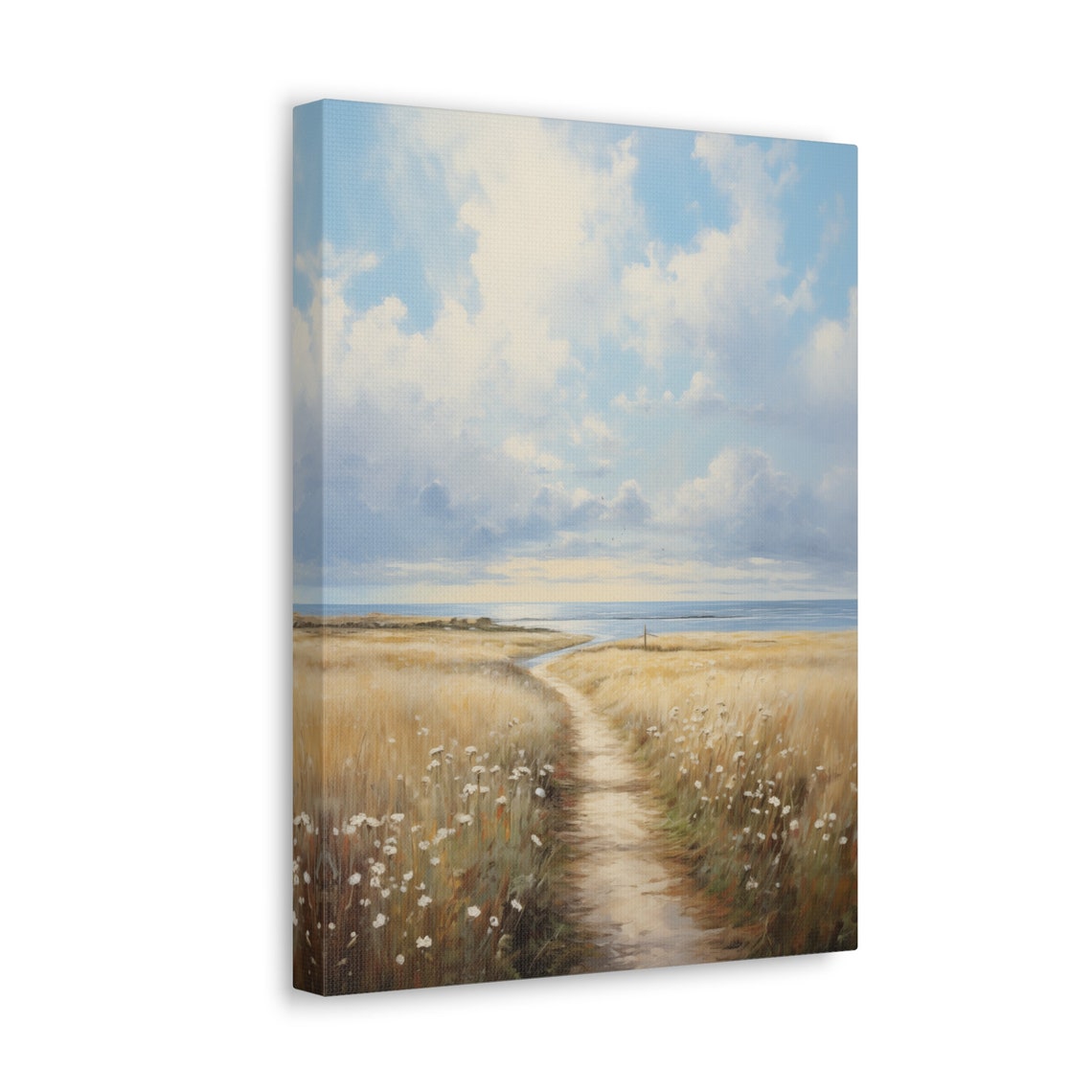 Sandy Beach Path Poster Through Dune Grass and Wildflowers to the Sea - Image 4