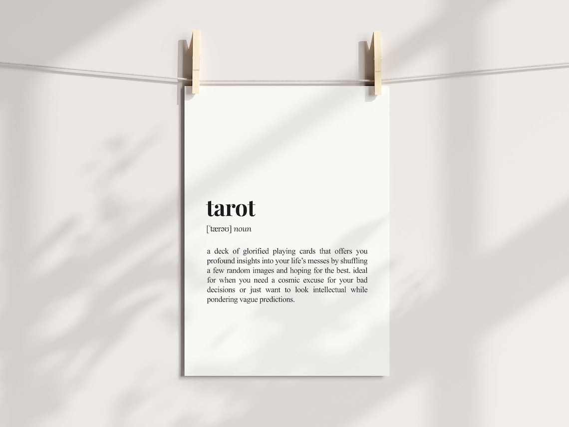 Funny Tarot Definition, Sarcastic Gift for Tarot Reader - Image 3