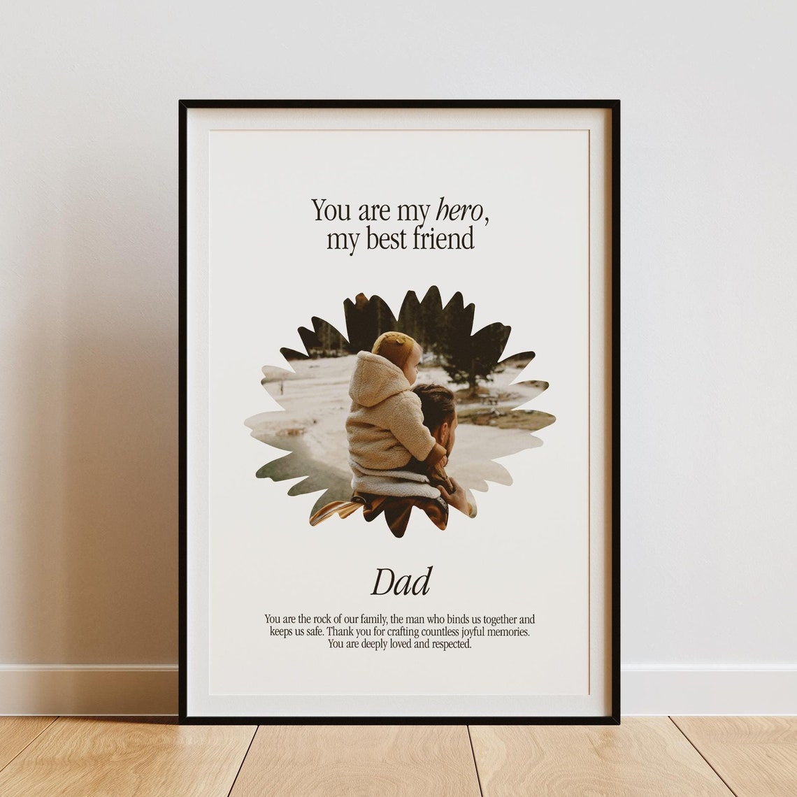 You Are My Hero My Best Friend Dad Photo Keepsake Gift Wall Art