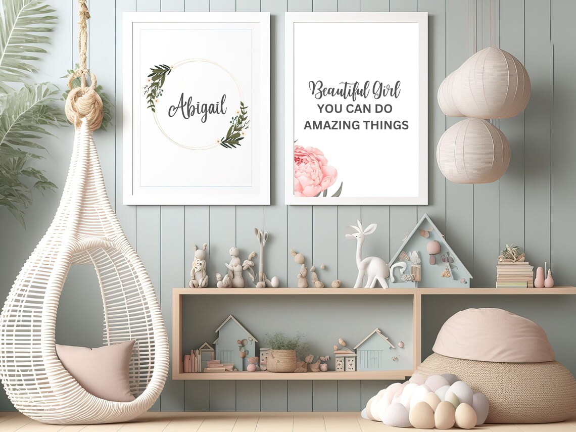 Beautiful Girl Wall Art Nursery Art For Daughter Baby Shower Gift Girls Room Wall Art Inspirational Saying - Image 4