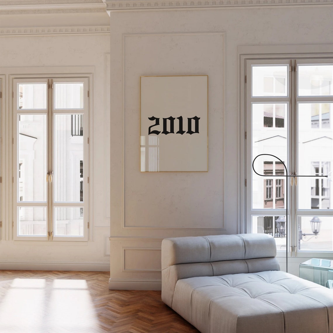 2024 Gothic Blackletter Number Minimalist Statement Year Poster - Image 3
