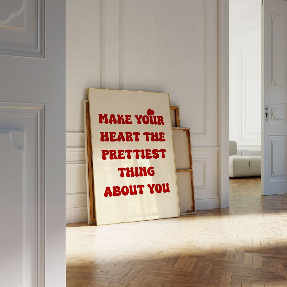 Make Your Heart the Prettiest Thing About You Red Quote Poster - Image 4