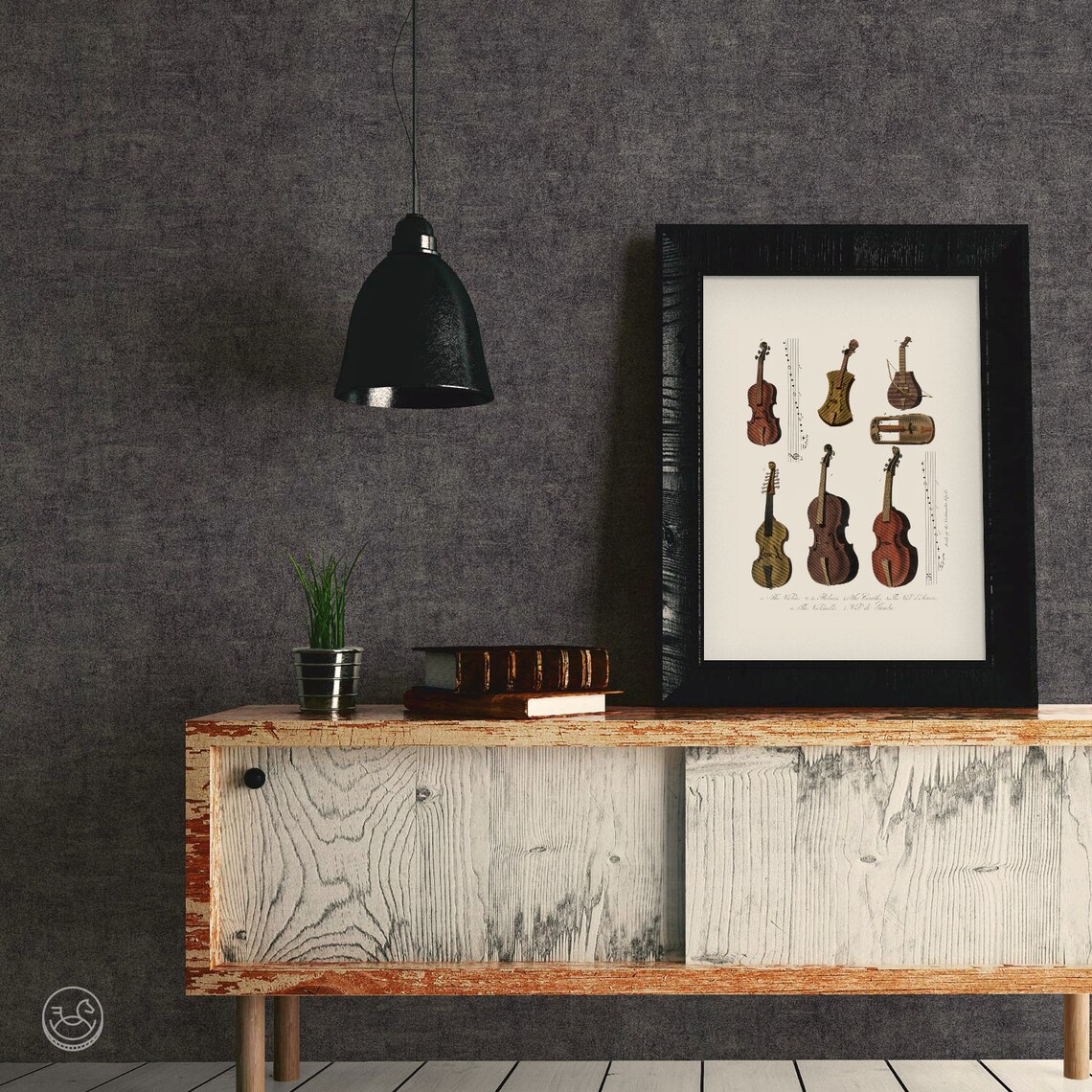 Vintage Stringed Instruments Violin Chart Antique Music Illustration Poster - Image 3