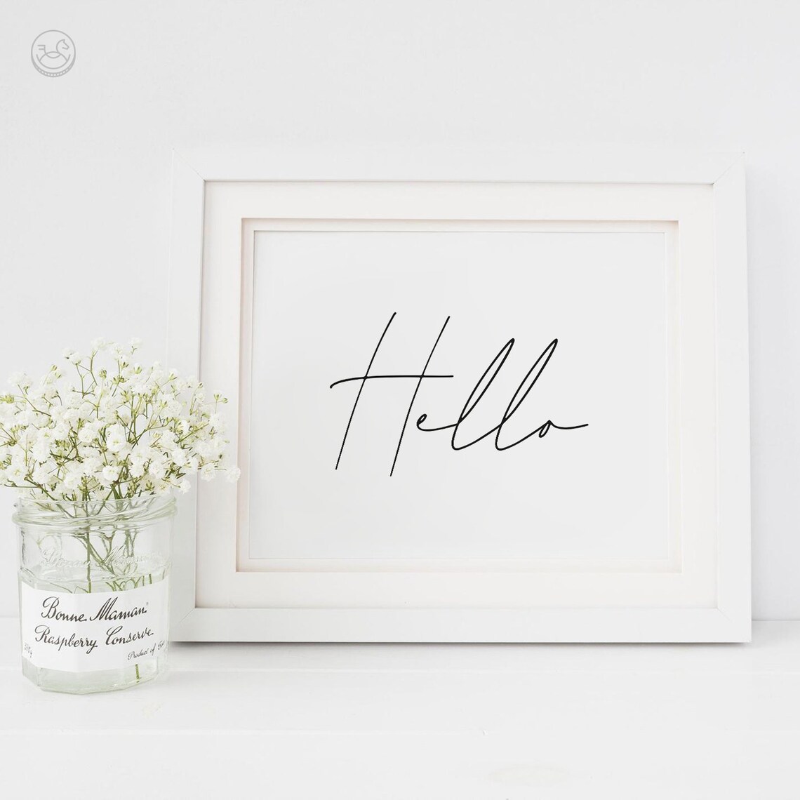 Hello Minimalist Typography Art Print, Scandinavian - Image 3