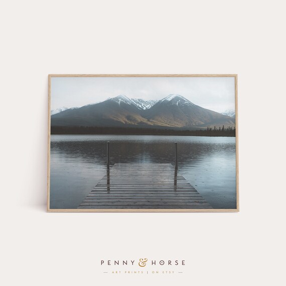 Lake Print Horizontal Print Horizontal Wall Art Lake Wall Art Mountain Art Print Horizontal Art Nature Print Nature Wall Art