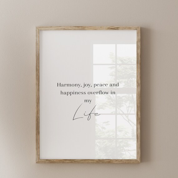 Affirmations Affirmation Poster Simple Modern Wall Art Artwork Minimalist