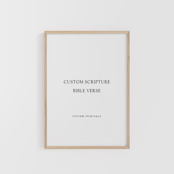 Custom Bible Verse Wall Art Poster