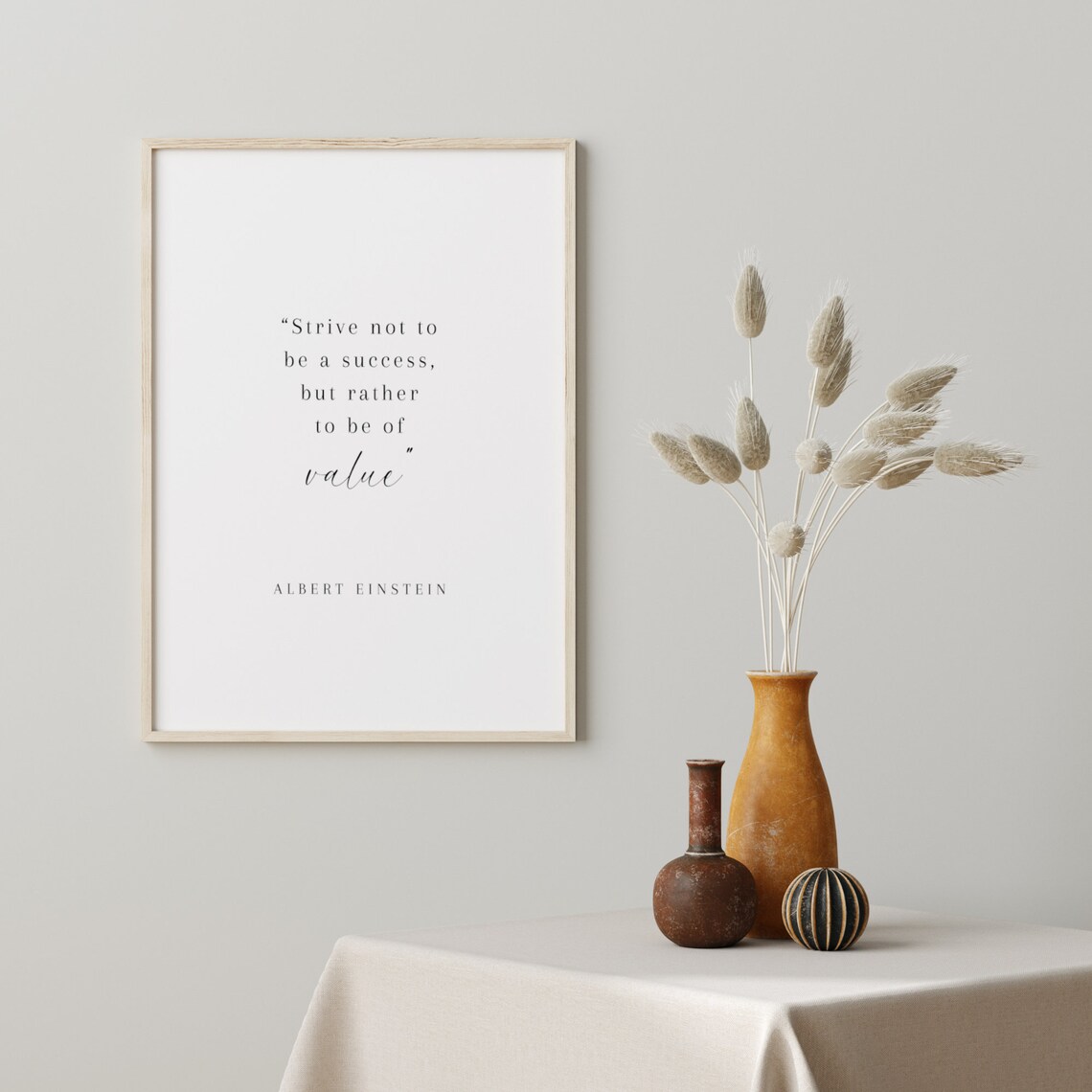 Albert Einstein Quote Poster Office Motivational Wall Art Inspirational Quotes Print