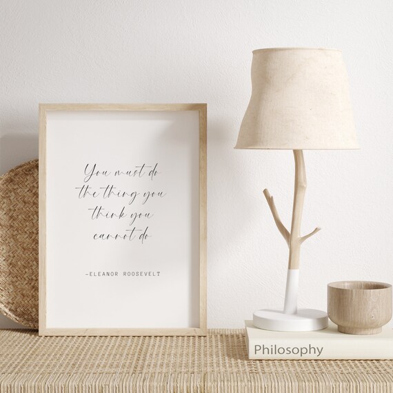 Eleanor Roosevelt Quote Motivational Print Office