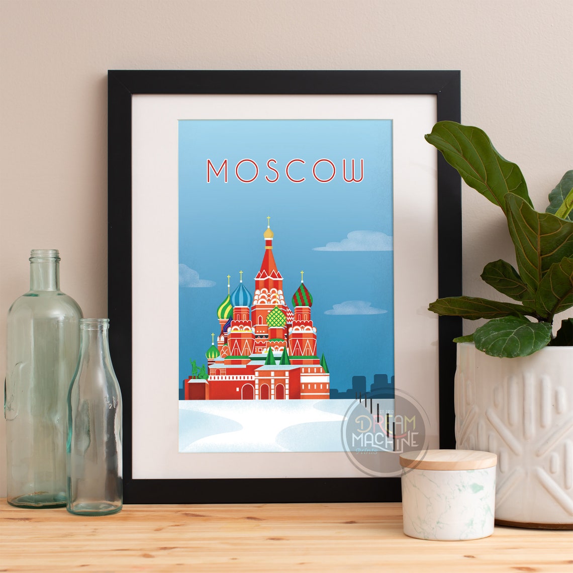 Moscow Print Moscow Skyline Moscow Art Moscow Poster Moscow Watercolor Moscow Art Print Moscow Map Moscow Wall Art Russia Art