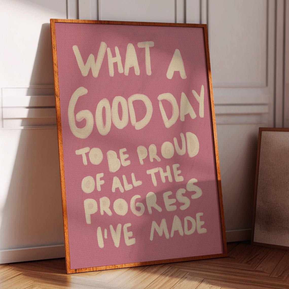 Typography Poster Print 70s Positive Quote Wall Trendy Art Gift Living Room Retro